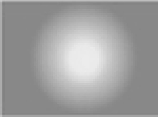 Solite softening diffusion: the hotspot smoothed into an even glow with the beam shape preserved.